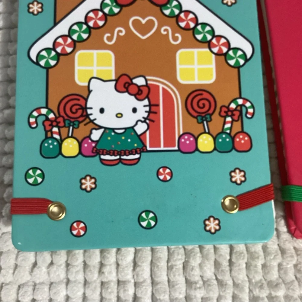 Hello Kitty Lot of 2 Spiral Top Notebooks 192pg Hardcover Christmas NEW Giftable